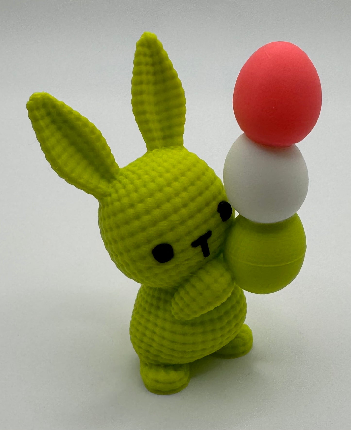 Knitted Bunny with Easter Eggs